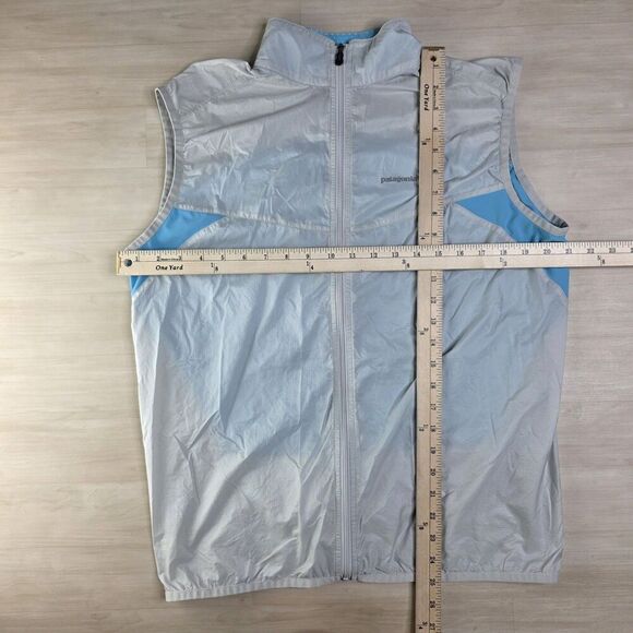 Patagonia Nine Trails Vest Men’s Size Medium Gray Blue Lightweight Reflective - Picture 5 of 7